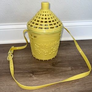 MELISSA Green/yellow Bag Basket Purse Desde 1979 Cross Body Purse NWOT